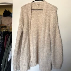 Fuzzy white sweater!